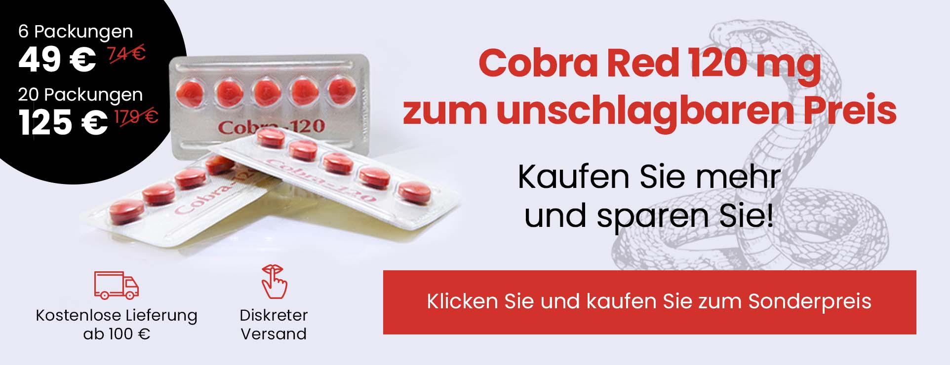 Cobra 120 mg Sildenafil – Sonderangebot